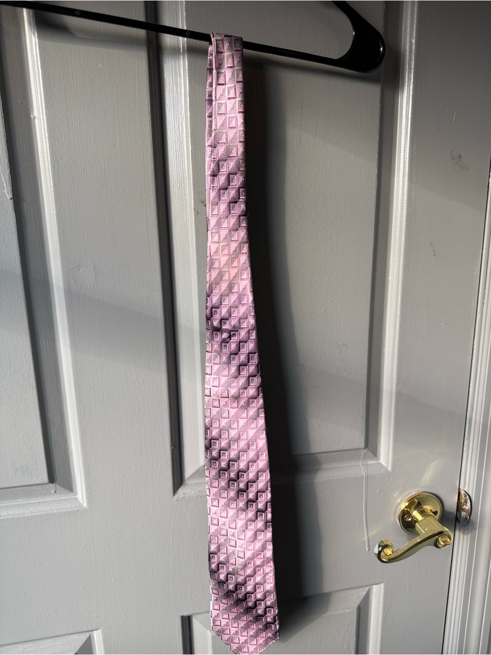 Van Heusen Purple Geometric Silk Tie